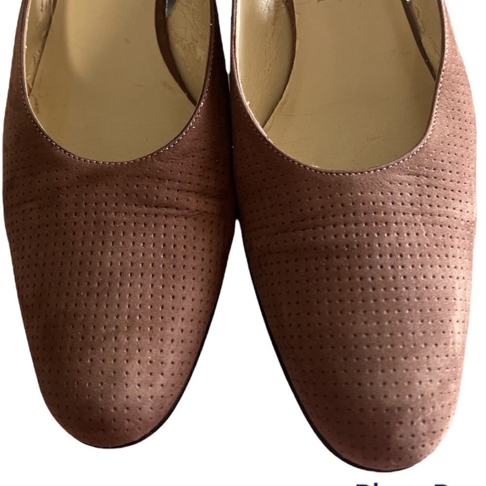Talbots Tan Suede Rounded Toe Slingback Versatile shoes 7 - Picture 2 of 14